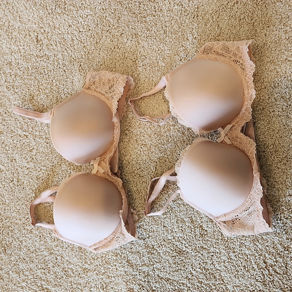Victorias Secret Dream Angels Lined Demi Lace Bra bundle 32C